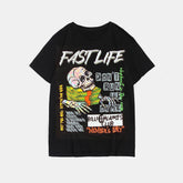 Plus Size Black Fast Life T-Shirt